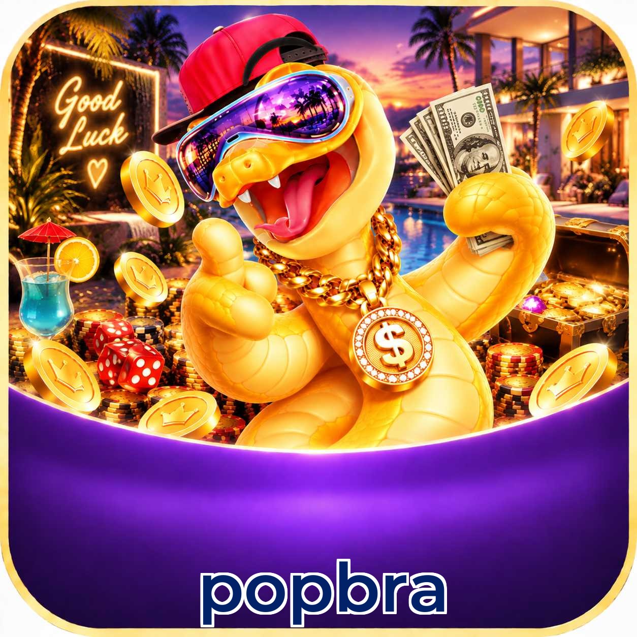 App popbra com catálogo premium, PIX e suporte 24/7